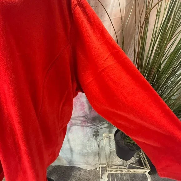 📌Woman Within Ferrari Red Microfleece Quarter-Zip Pullover 5X 38/40 - Picture 3 of 12